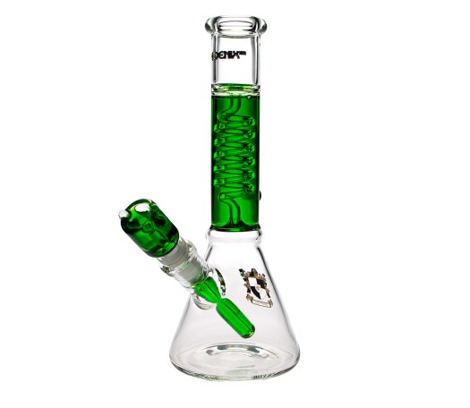 Phoenix Spiral Triple Freeze Bong - Green