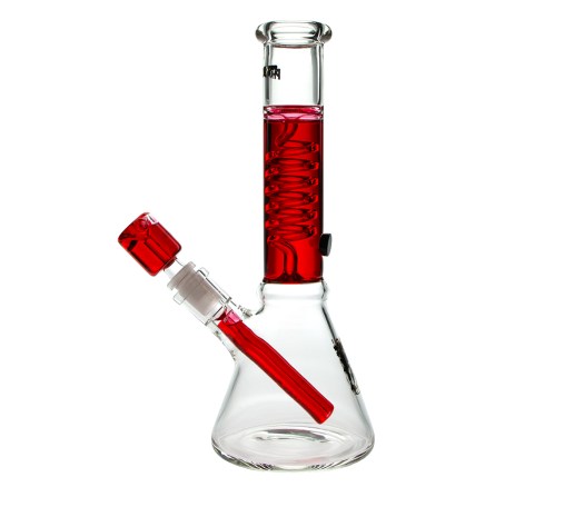 Phoenix Spiral Triple Freeze Bong - Red