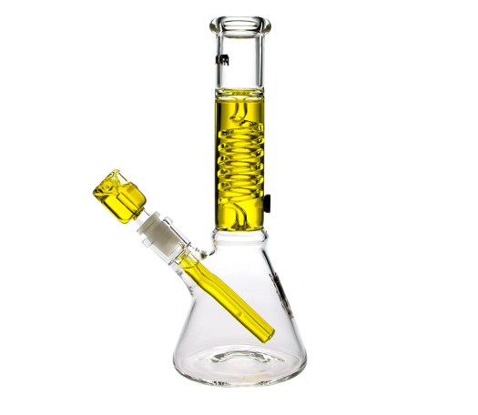 Phoenix Spiral Triple Freeze Bong - Yellow