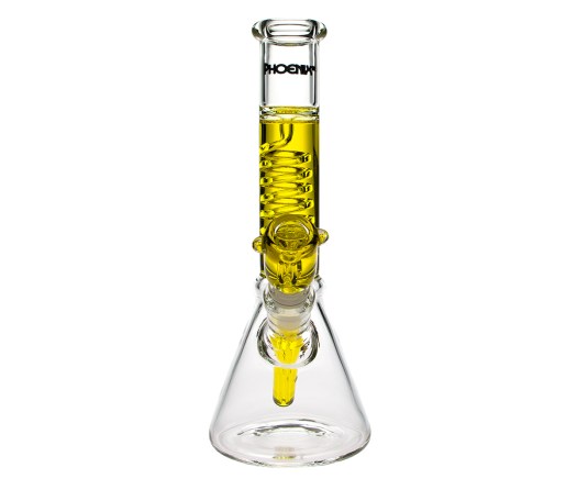 Phoenix Spiral Triple Freeze Bong - Yellow
