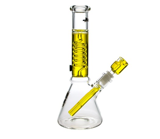 Phoenix Spiral Triple Freeze Bong - Yellow
