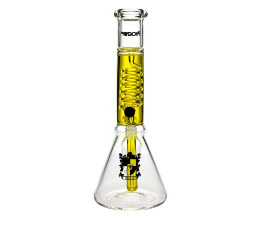 Phoenix Spiral Triple Freeze Bong - Yellow