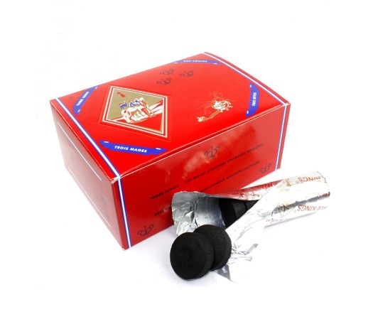 Three Kings Shisha Charcoal 33mm 100 stuks