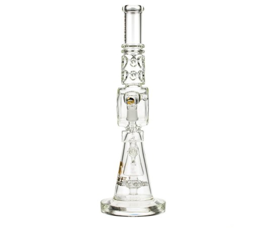 Tsunami Glass Donut Sprinkler Ice Bong 18" Clear - Waterpijp-bong.nl