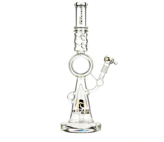 Tsunami Glass Donut Sprinkler Ice Bong 18" Clear - Waterpijp-bong.nl
