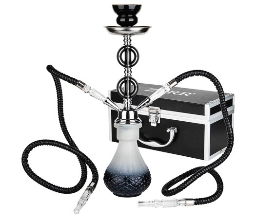 Waterpijp in Eastern Black in koffer - 2 slangen