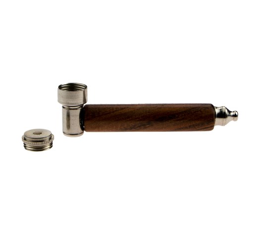 Wooden Pipe with unscrewable bowl lid
