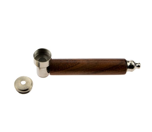 Wooden Pipe with unscrewable bowl lid