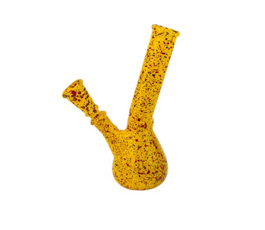 Conical Coloured Glass Bong in Box geel - www.waterpijp-bong.nl