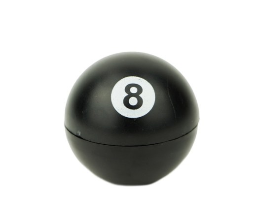 Grinder Eightball 50mm 2 parts zwart - www.waterpijp-bong.nl