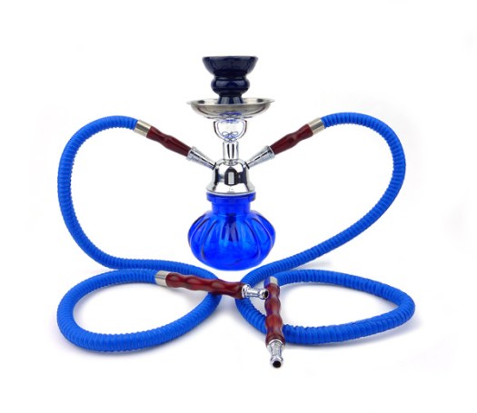 Pumpkin Waterpijp 2 slangen blauw