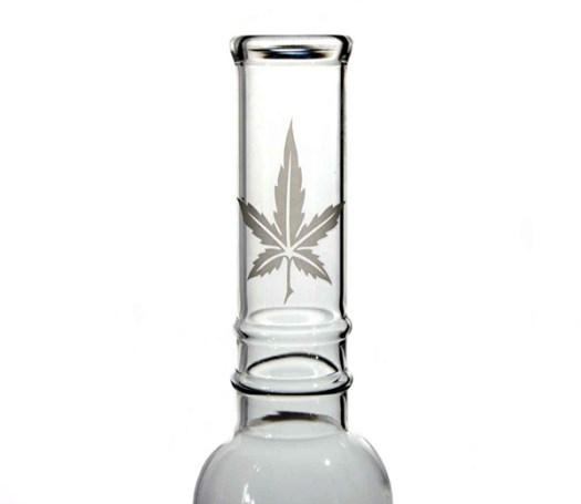 Sand Leaf Glass Ice Bong transparant