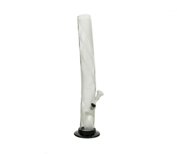 Spiral Angled Acryl Bong 43cm transparant
