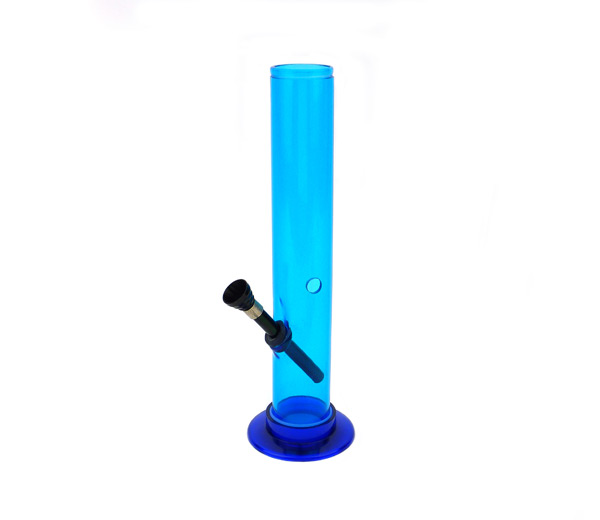 Straight Acryl Bong 26cm blauw