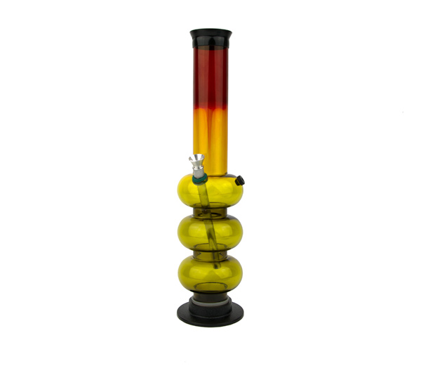 Tripple Sphere Acryl Bong rasta - www.waterpijp-bong.nl